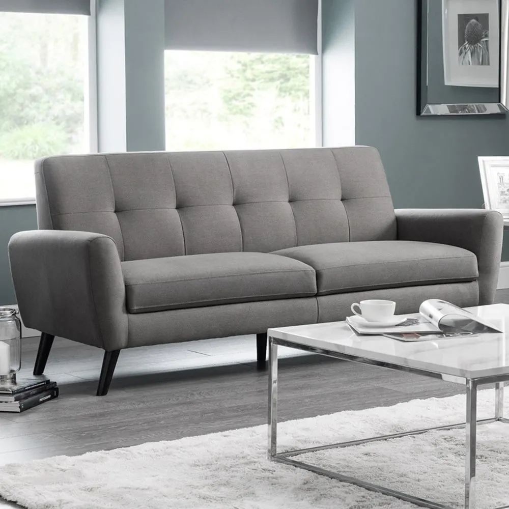 Monza 3-Seater Sofa - Grey, Linen
