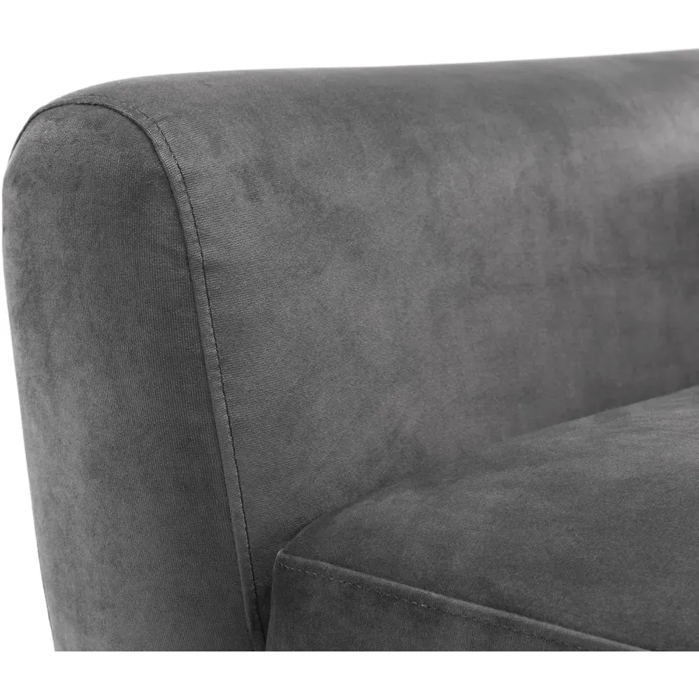 Monza Armchair - Dark Grey, Velvet
