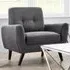 Monza Armchair - Dark Grey, Velvet