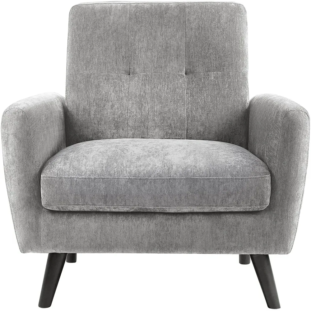 Monza Compact Chair - Grey, Fabric