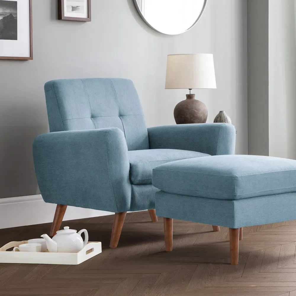 Monza Compact Retro Armchair - Blue