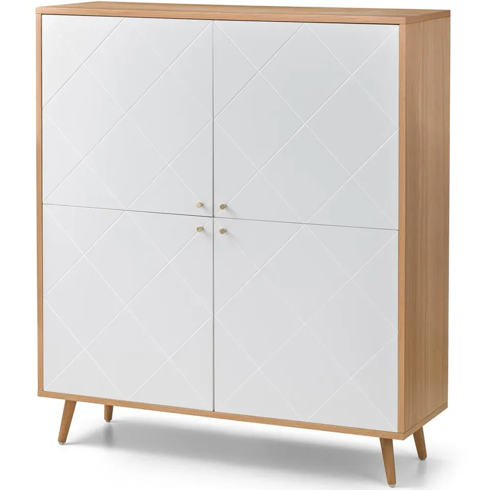 Moritz 4 Door Cabinet - White, Oak