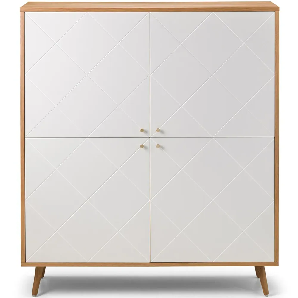 Moritz 4 Door Cabinet - White, Oak