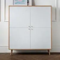 Moritz 4 Door Cabinet - White, Oak