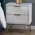Murano 2 Drawer Bedside Table - White