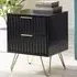 Murano 2 Drawer Lamp Table - Black