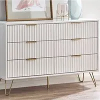 Murano 6 Drawer Chest of Drawers - White