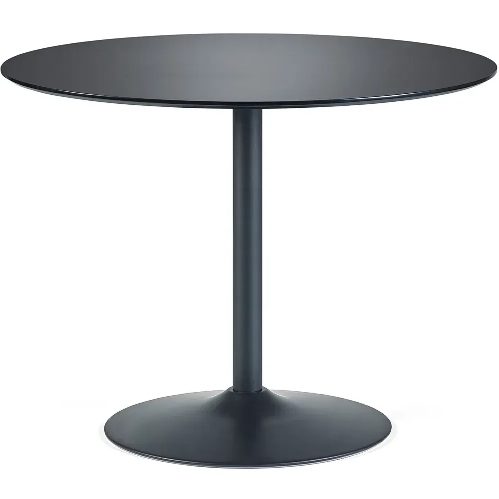 Nero 2-Seater Round Dining Table - Black