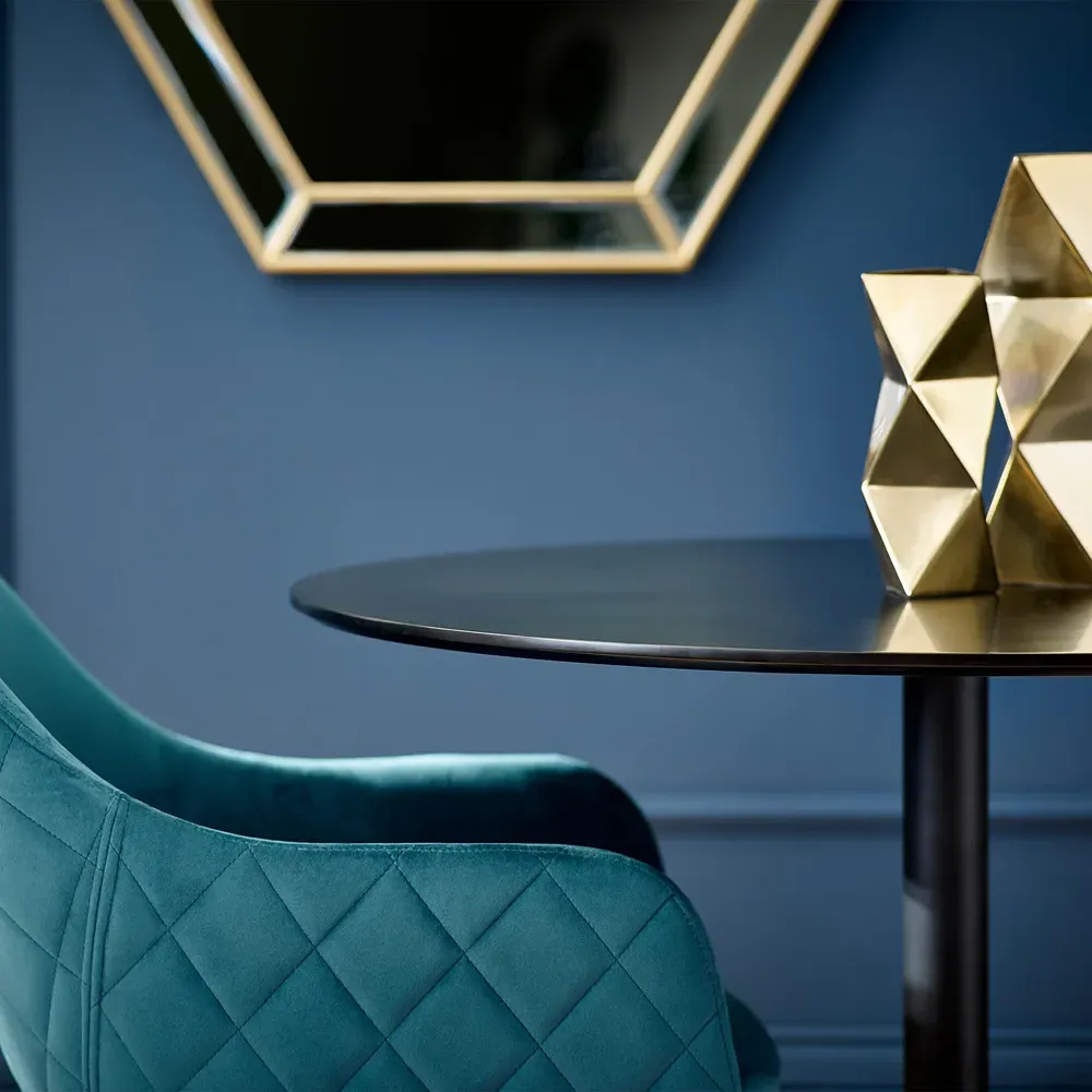 Nero 2-Seater Round Dining Table - Black