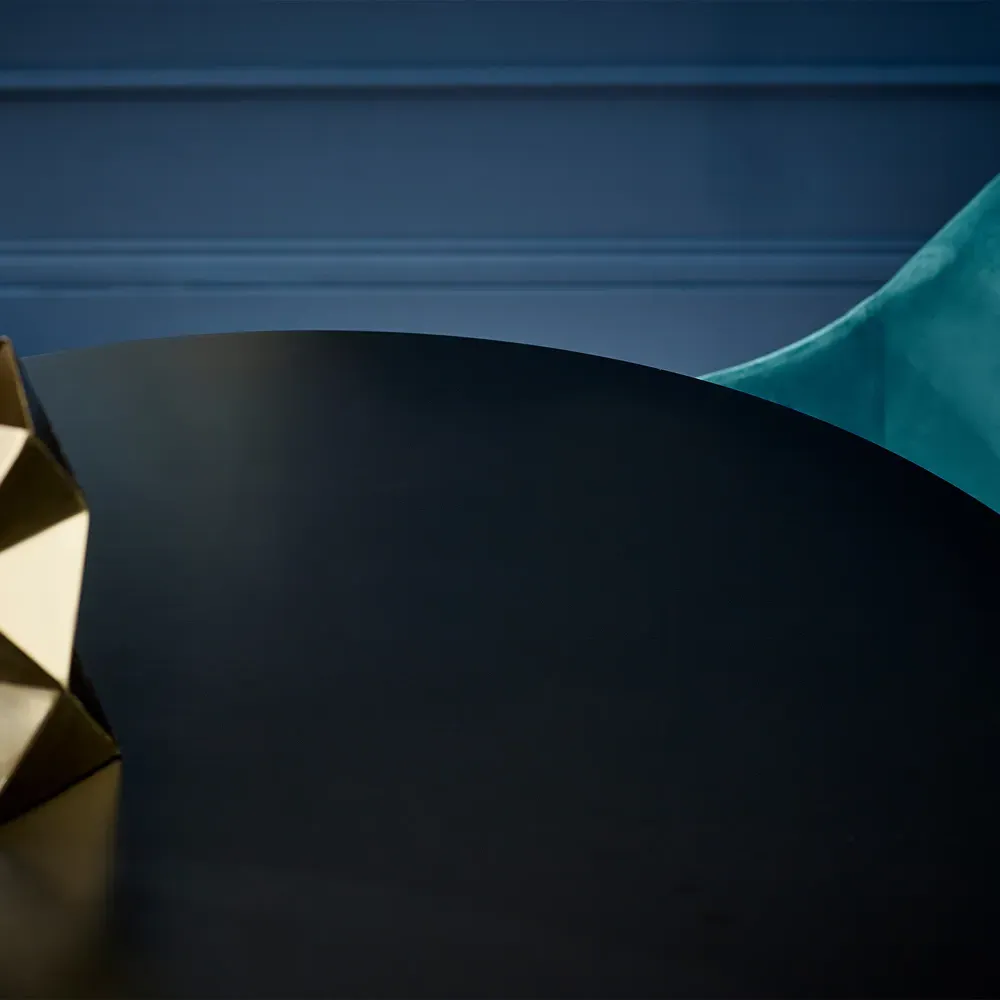 Nero 2-Seater Round Dining Table - Black