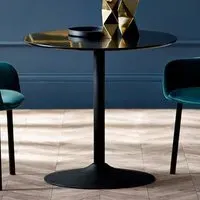 Nero 2-Seater Round Dining Table - Black