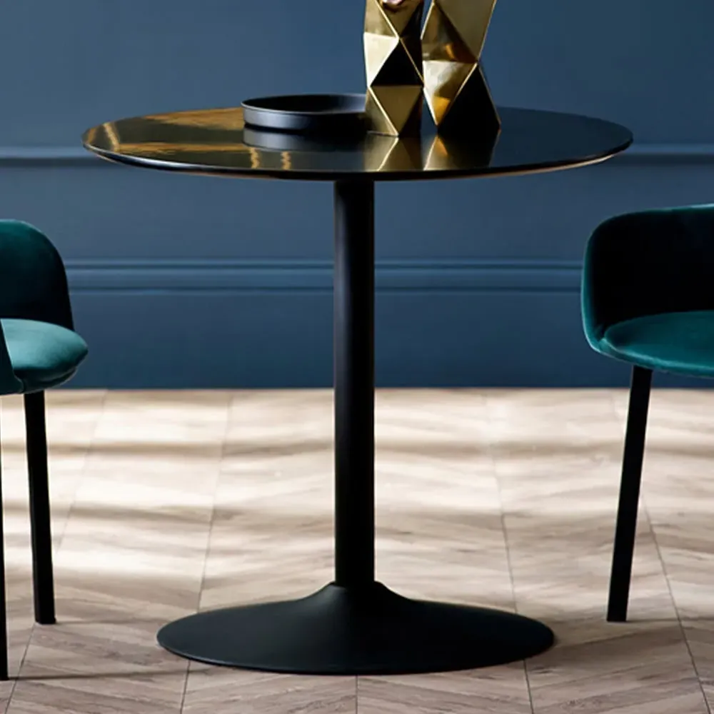 Nero 2-Seater Round Dining Table - Black image