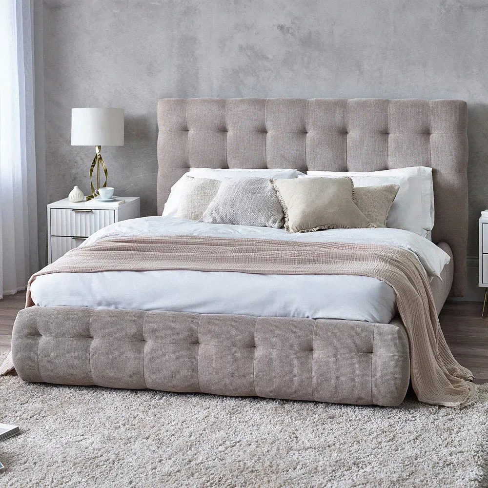 Odette Double Bed Frame - Light Taupe image