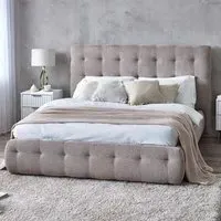 Odette King Size Bed Frame - Light Taupe