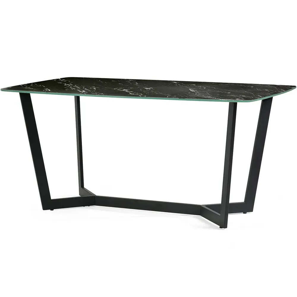 Olympus 6 Seater Dining Table - Black, Marble