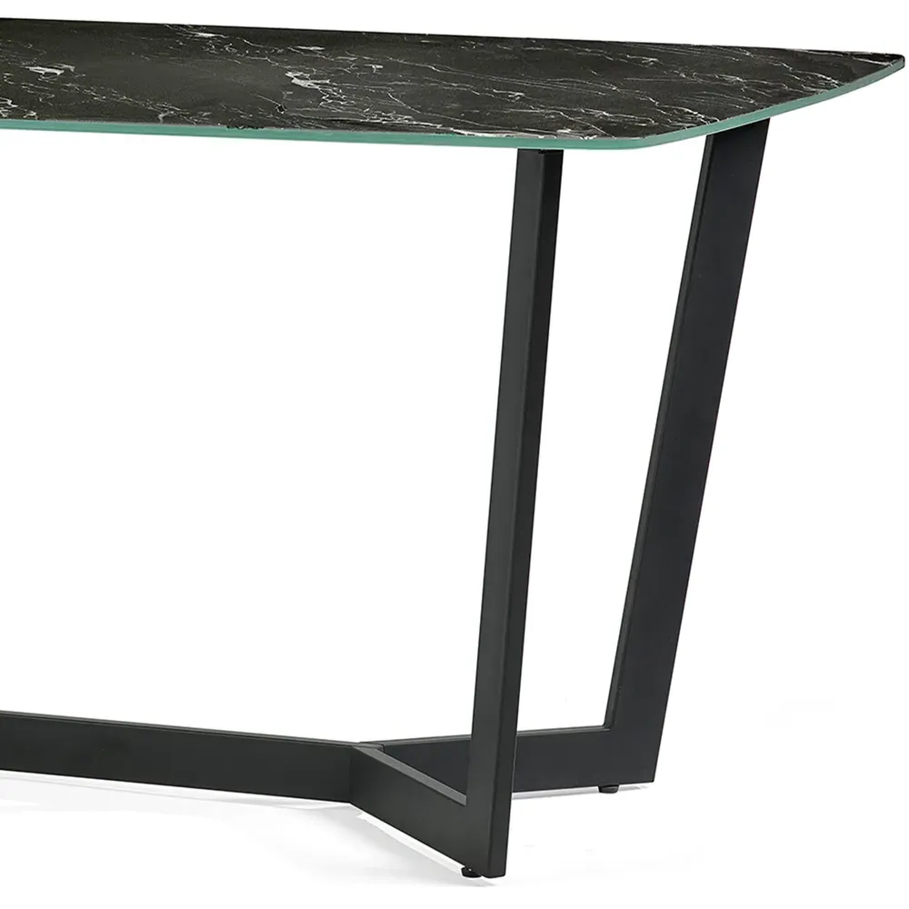 Olympus 6 Seater Dining Table - Black, Marble