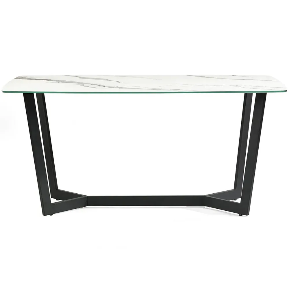Olympus 6 Seater Dining Table - White, Marble