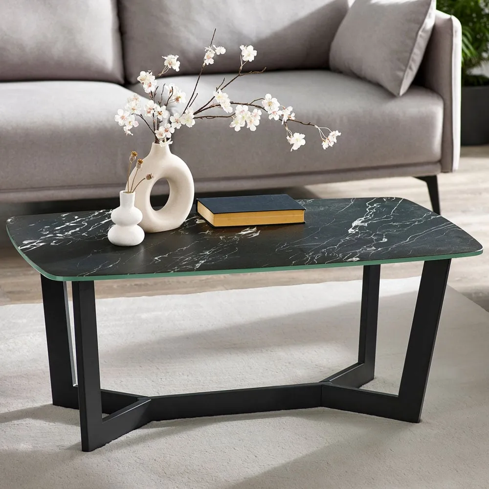 Olympus Coffee Table - Black, Marble