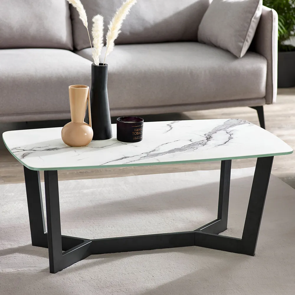 Olympus Coffee Table - White, Marble image