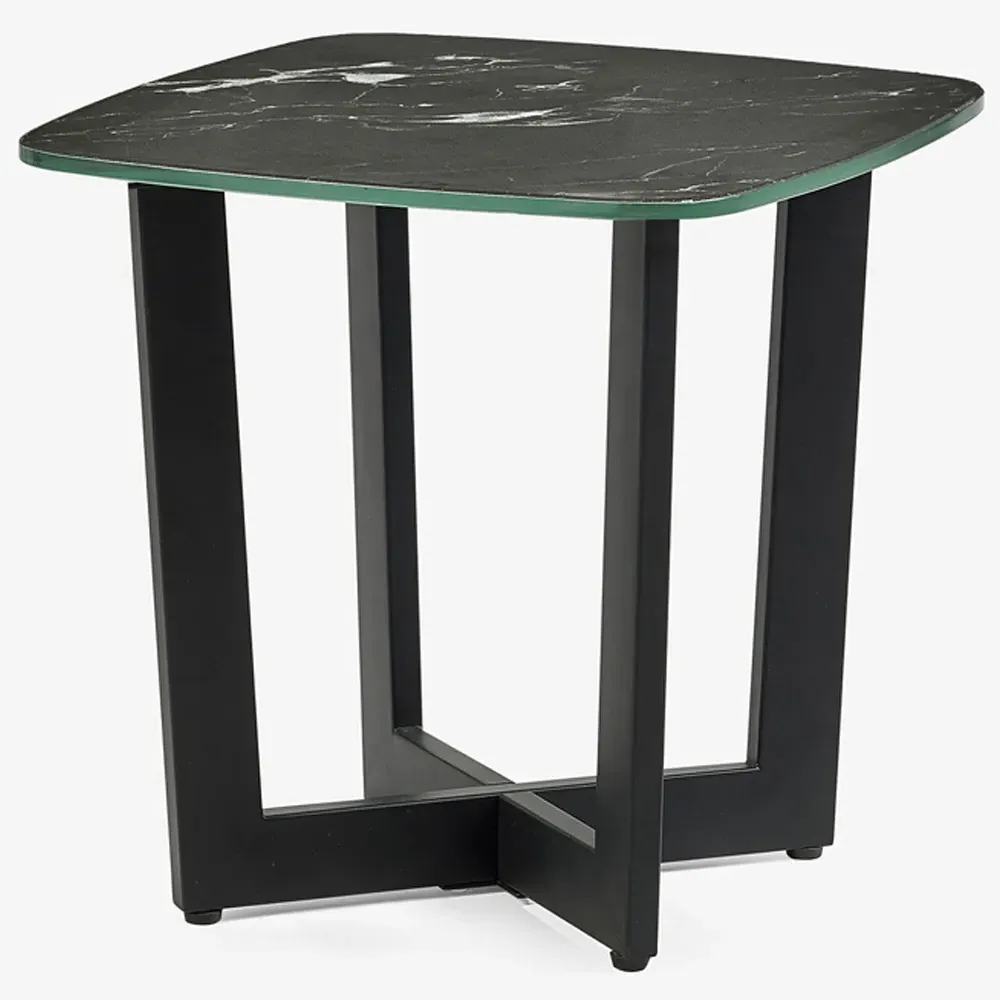 Olympus Lamp Table - Black, Marble