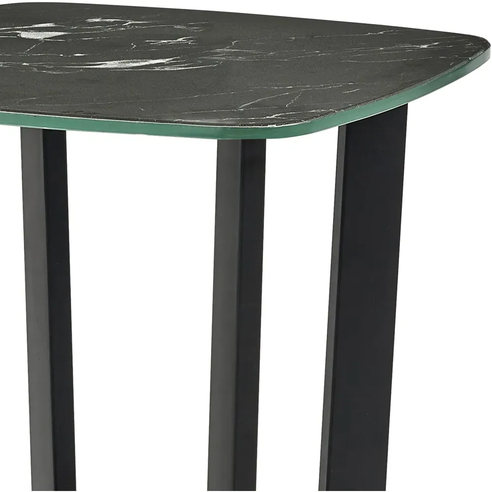 Olympus Lamp Table - Black, Marble