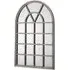 Opus Arched Window Wall Mirror - Pewter