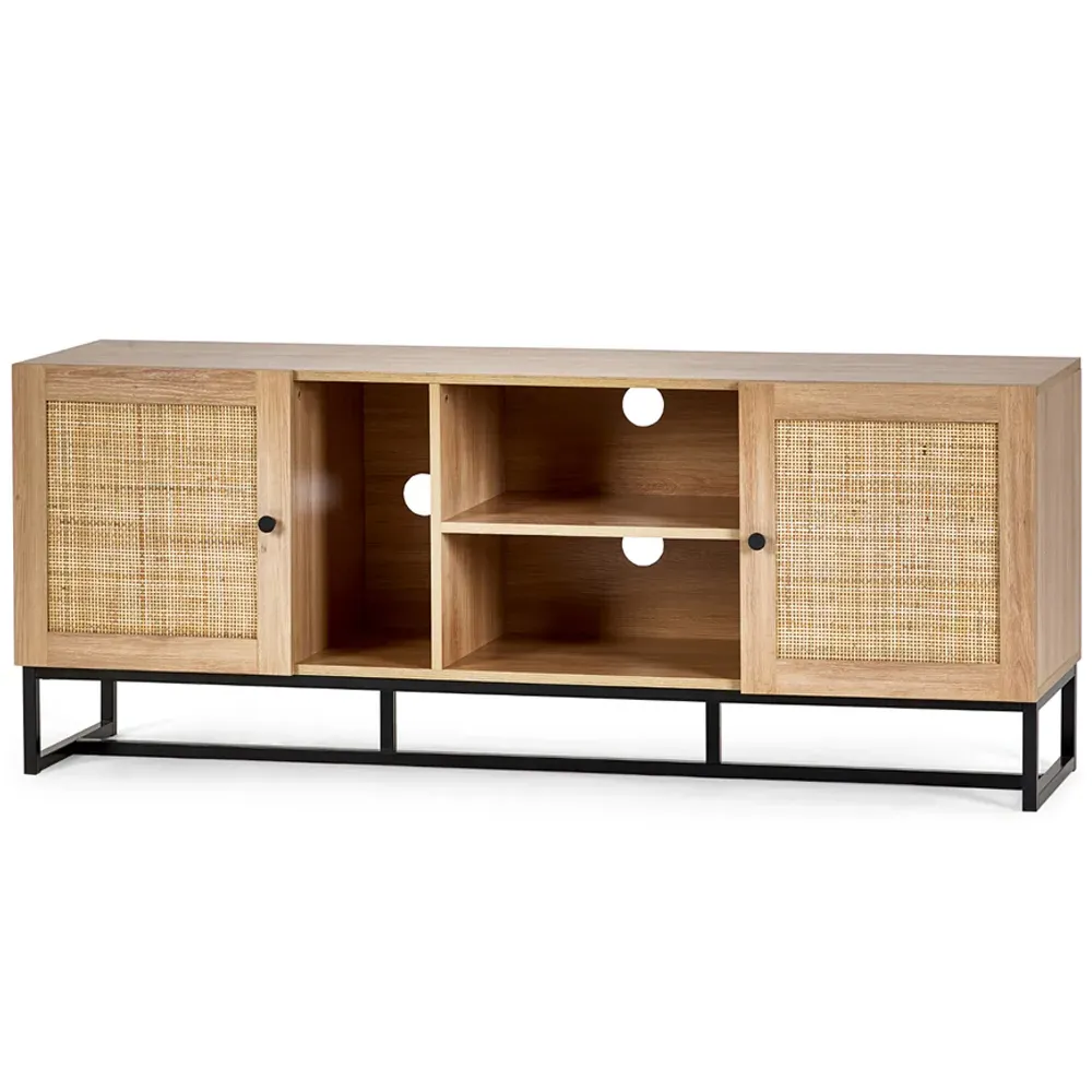 Padstow 2 Door TV Unit with Storage - Wood