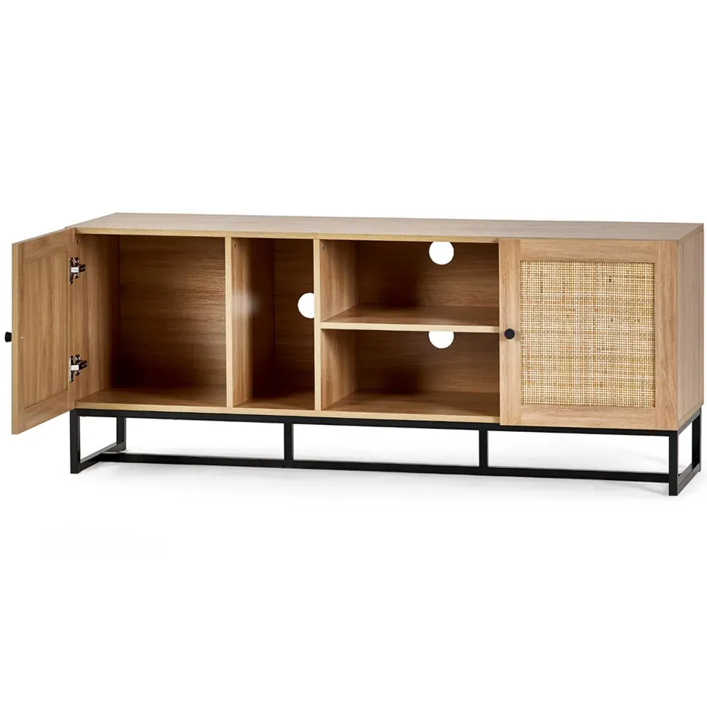 Padstow 2 Door TV Unit with Storage - Wood