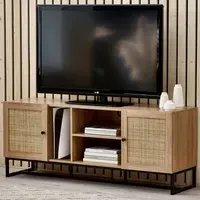 Padstow 2 Door TV Unit with Storage - Wood