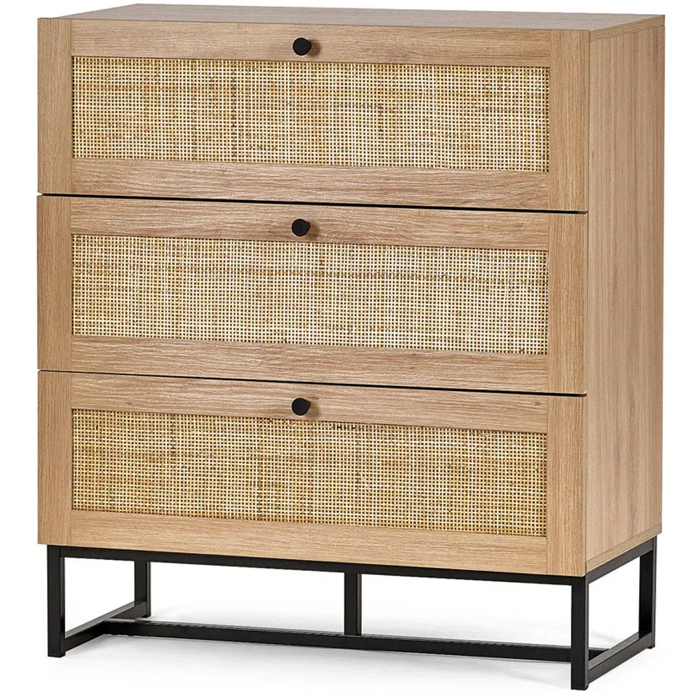 Padstow 3 Drawer Chest of Drawers - Brown, Oak