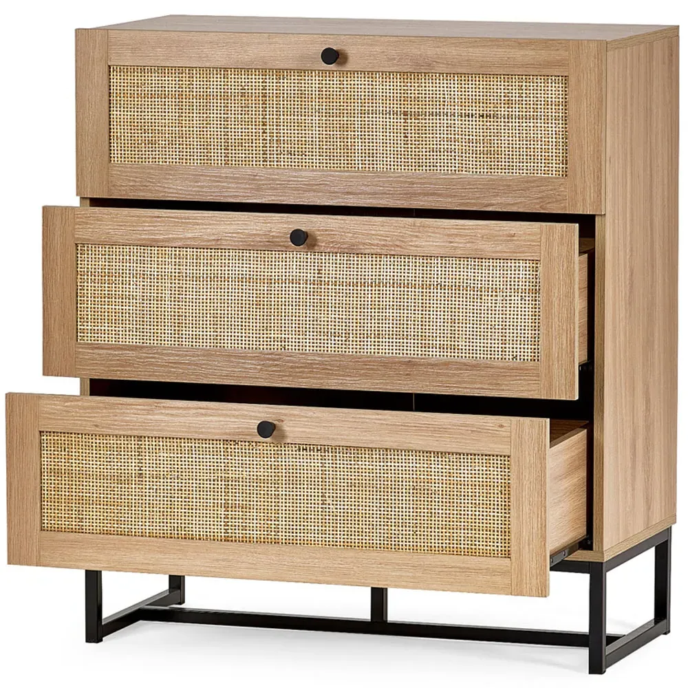 Padstow 3 Drawer Chest of Drawers - Brown, Oak