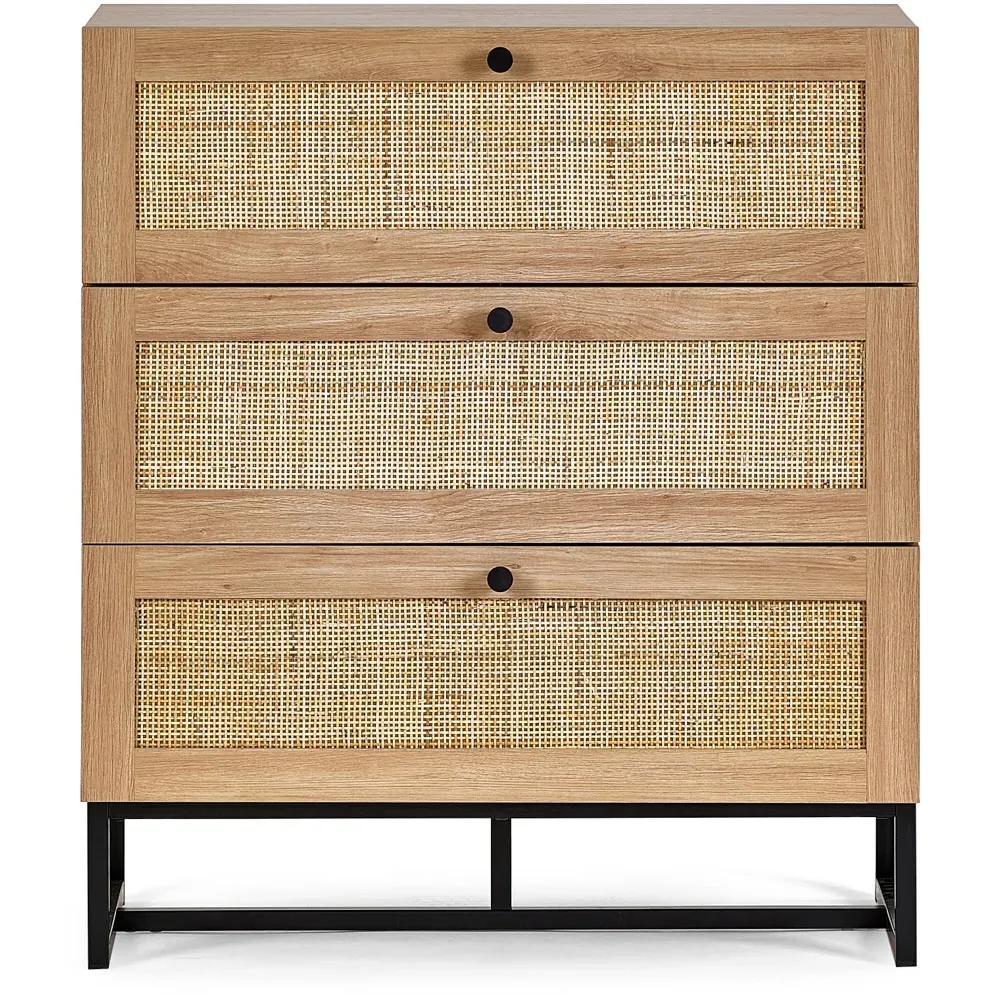Padstow 3 Drawer Chest of Drawers - Brown, Oak