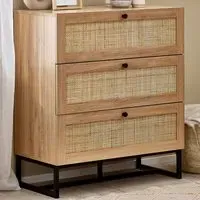 Padstow 3 Drawer Chest of Drawers - Brown, Oak