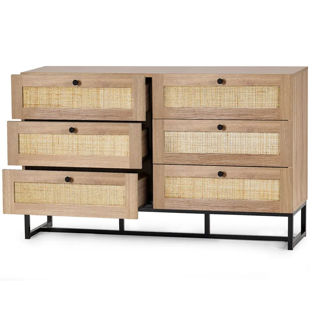 Padstow 6 Drawer Chest of Drawers - Brown, Oak