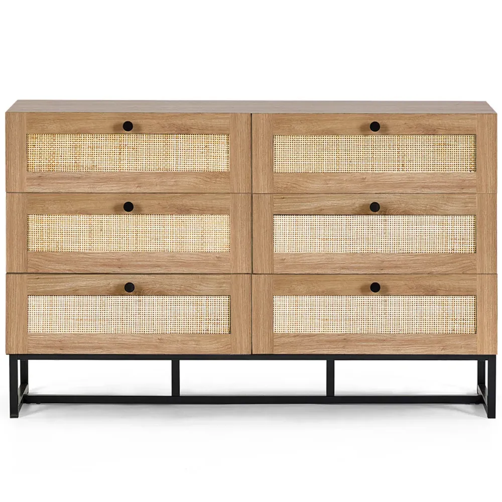 Padstow 6 Drawer Chest of Drawers - Brown, Oak