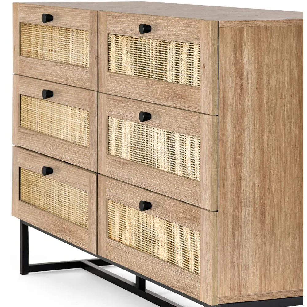 Padstow 6 Drawer Chest of Drawers - Brown, Oak