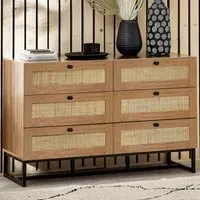 Padstow 6 Drawer Chest of Drawers - Brown, Oak