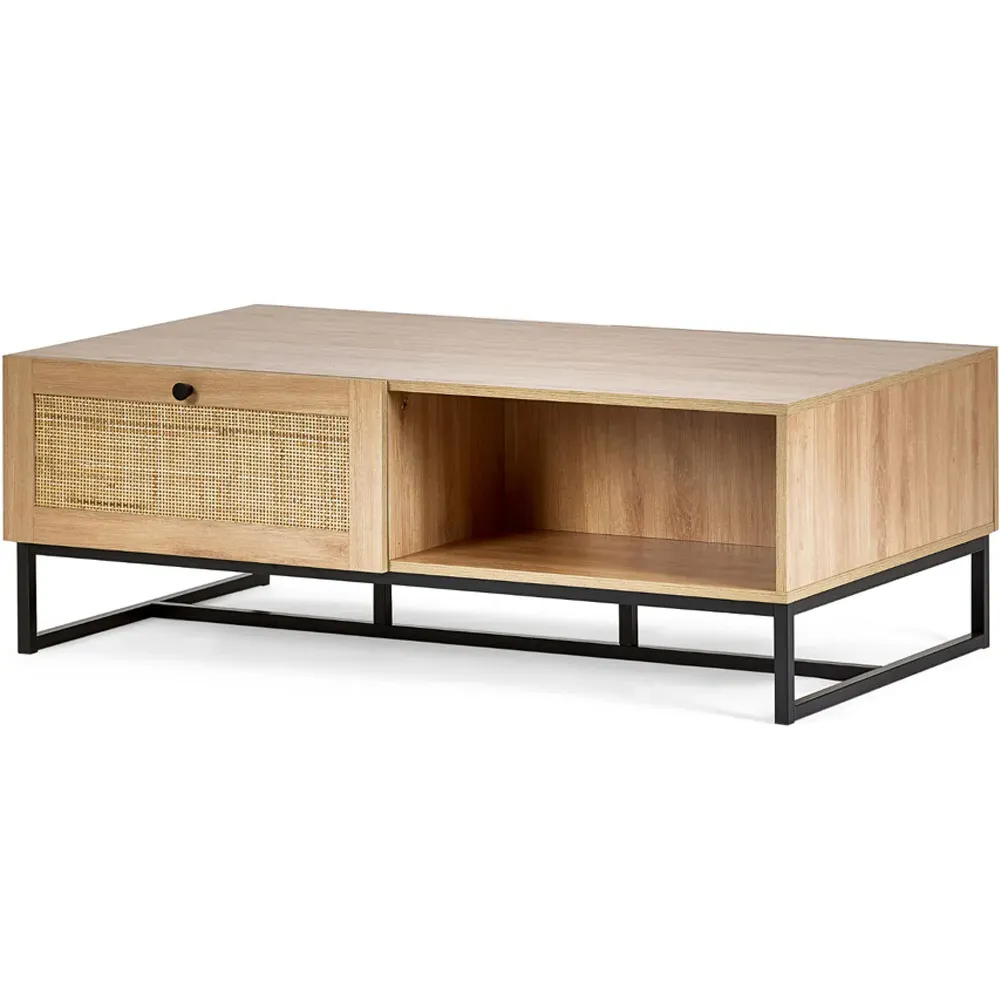 Padstow Coffee Table with Storage - Oak