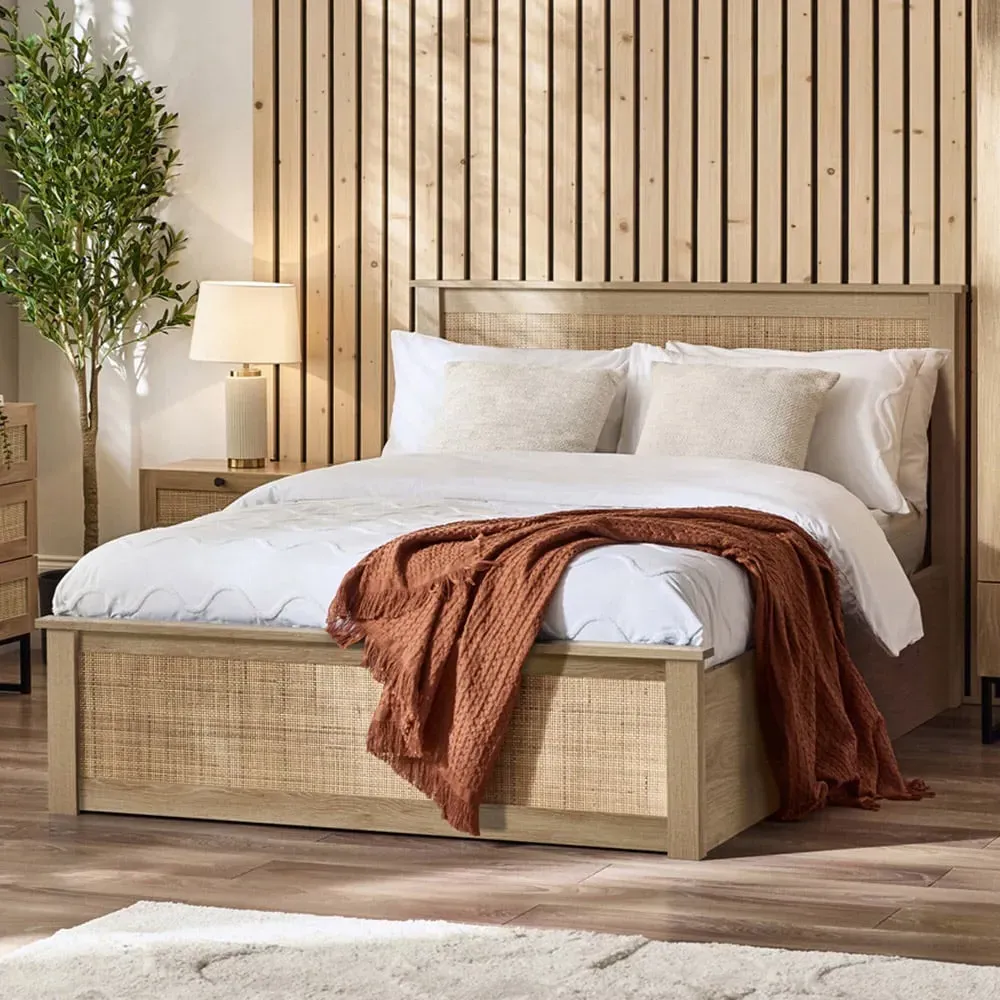 Padstow Ottoman Double Bed Frame - Oak