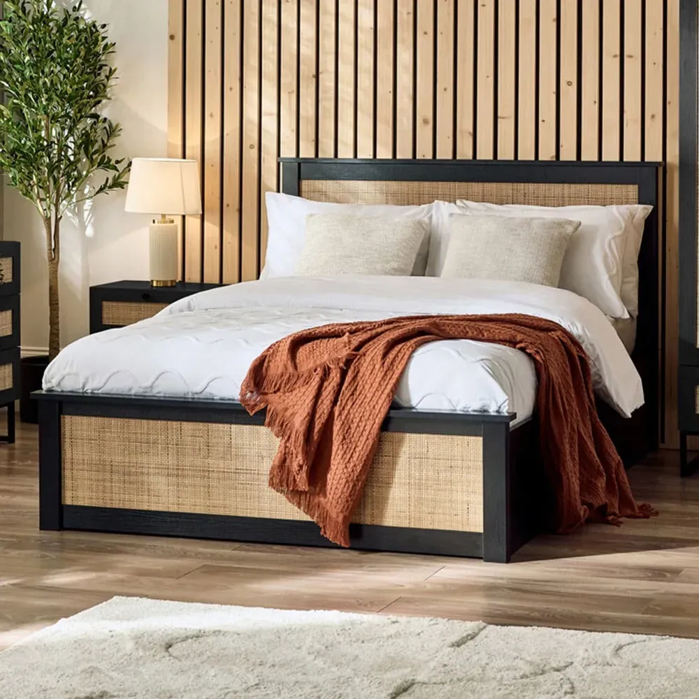 Padstow Ottoman King Size Bed Frame - Black