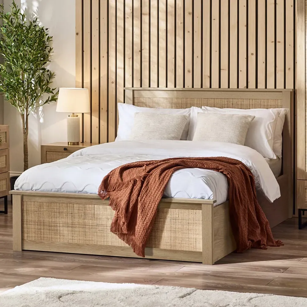 Padstow Ottoman King Size Bed Frame - Oak
