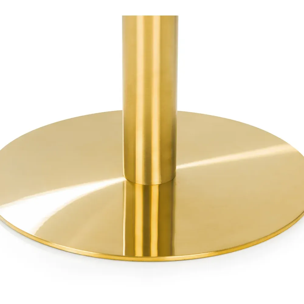 Palermo 4-Seater Round Dining Table - White, Marble