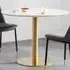 Palermo 4-Seater Round Dining Table - White, Marble