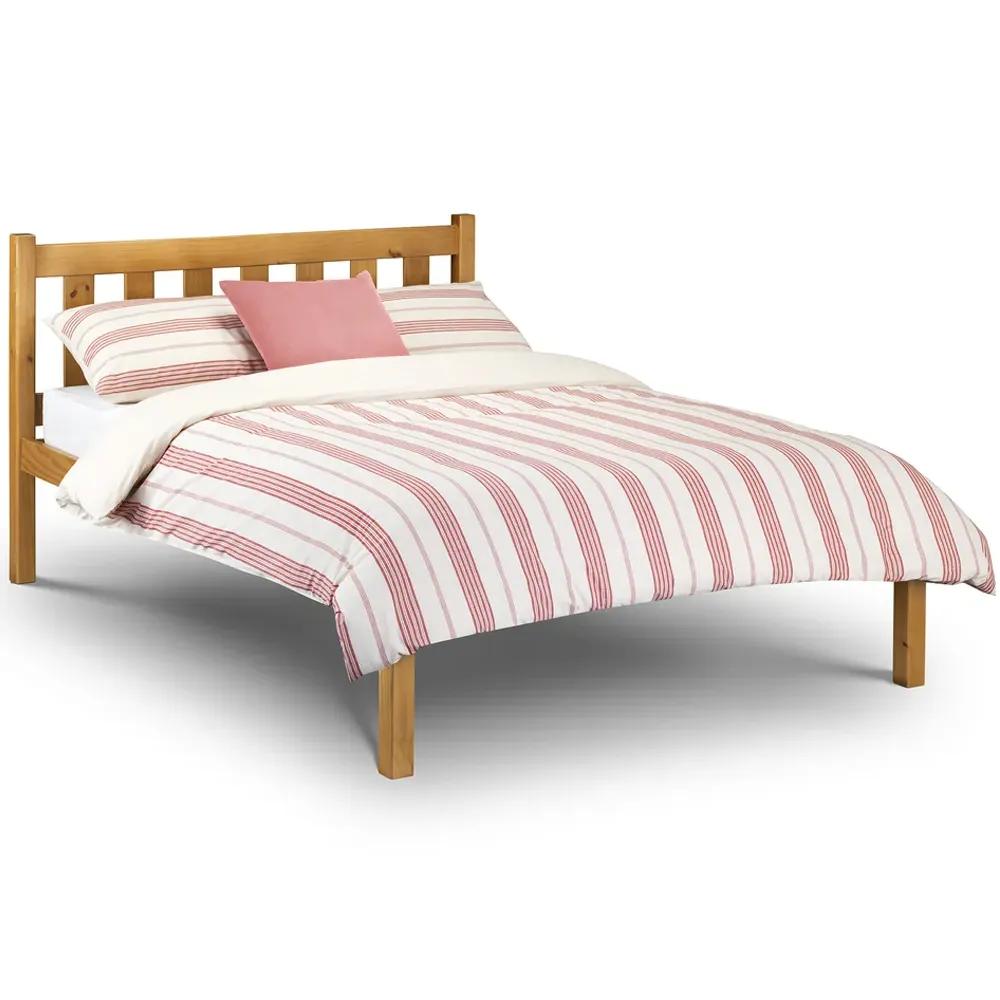 Poppy Double Bed Frame - Brown, Pine