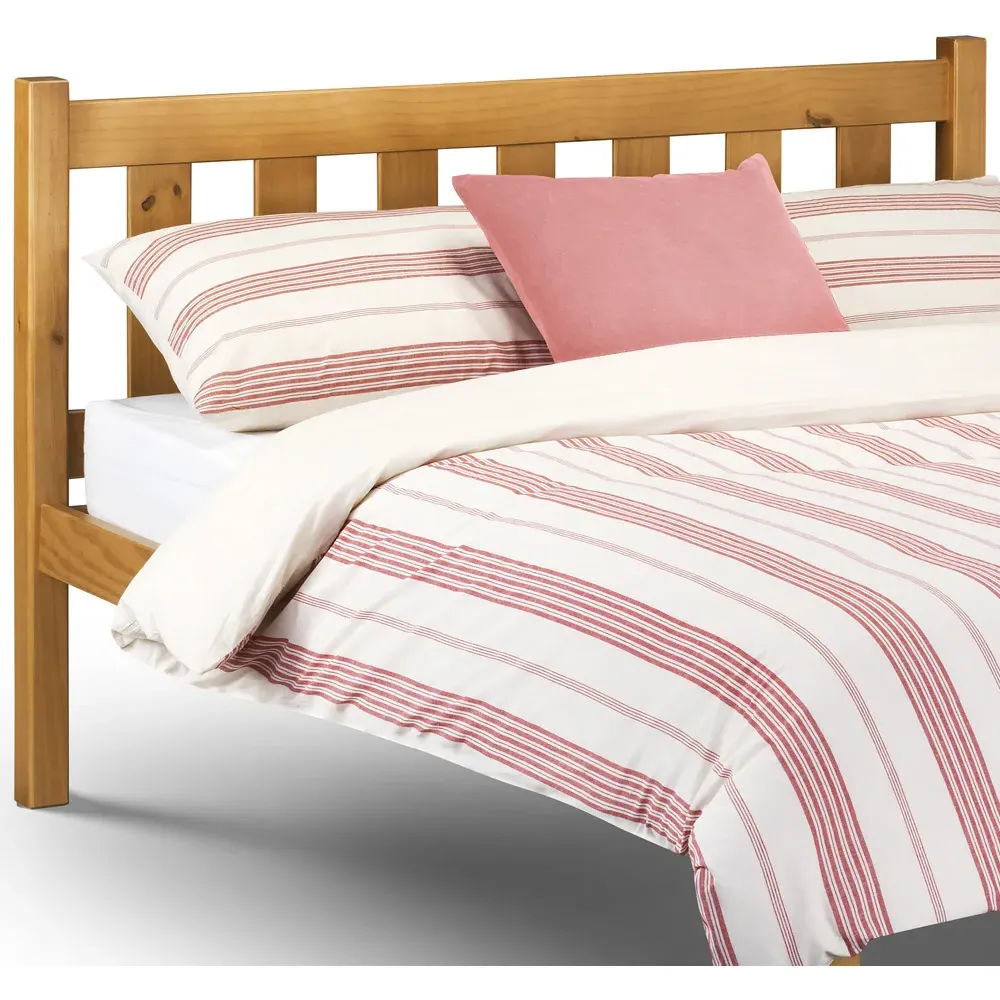 Poppy Double Bed Frame - Brown, Pine