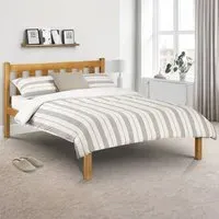 Poppy Double Bed Frame - Brown, Pine