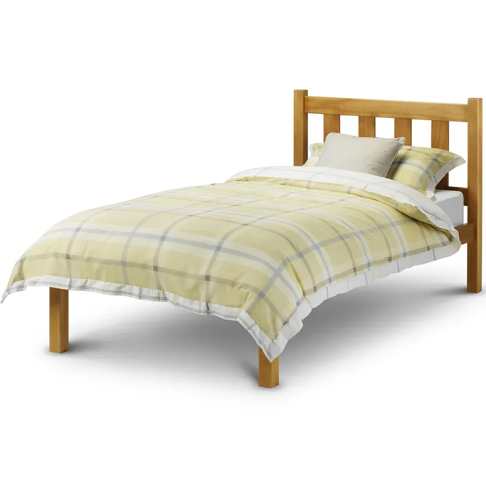 Poppy Single Bed Frame - Brown, Pine