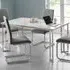 Positano 4 Seater Dining Table - Silver, Marble