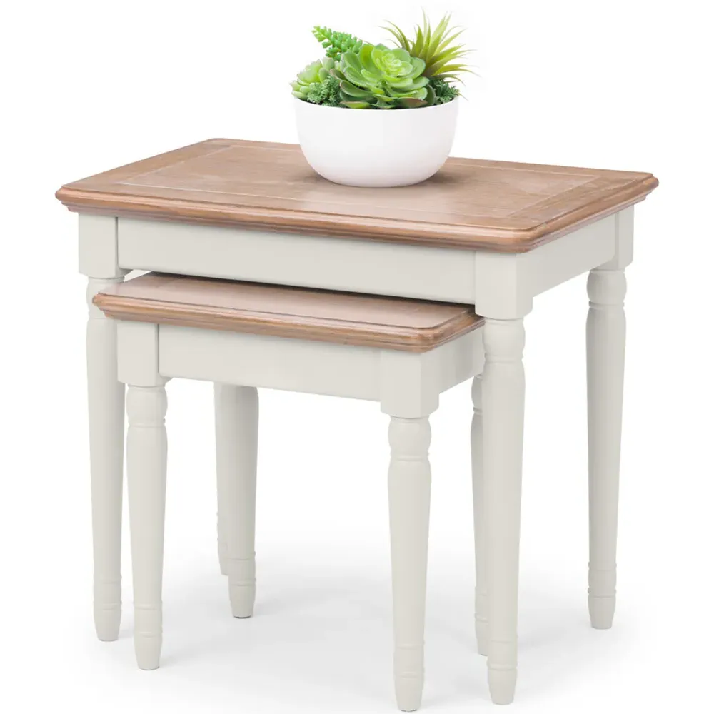 Provence Nest of Tables Set of 2 - Light Grey
