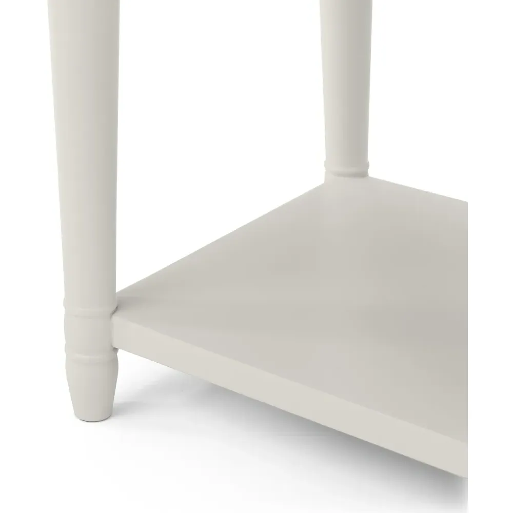 Provence Single Drawer Lamp Table - Grey, Lacquer